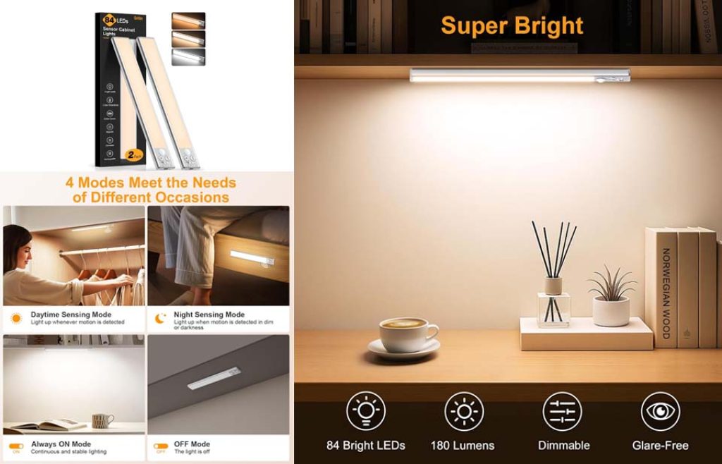 Gritin Rechargeable Under Cabinet Lighting
